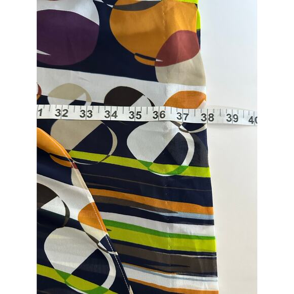 Anthropologie Moulinette Soeurs Sz 6 Abstract Geometric Faux Wrap Colorful Dress - Picture 7 of 14